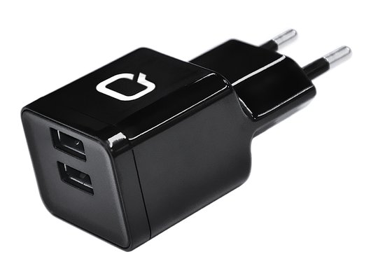 Зарядное устройство Qumo СЗУ 2хUSB 3.1A + кабель microUSB